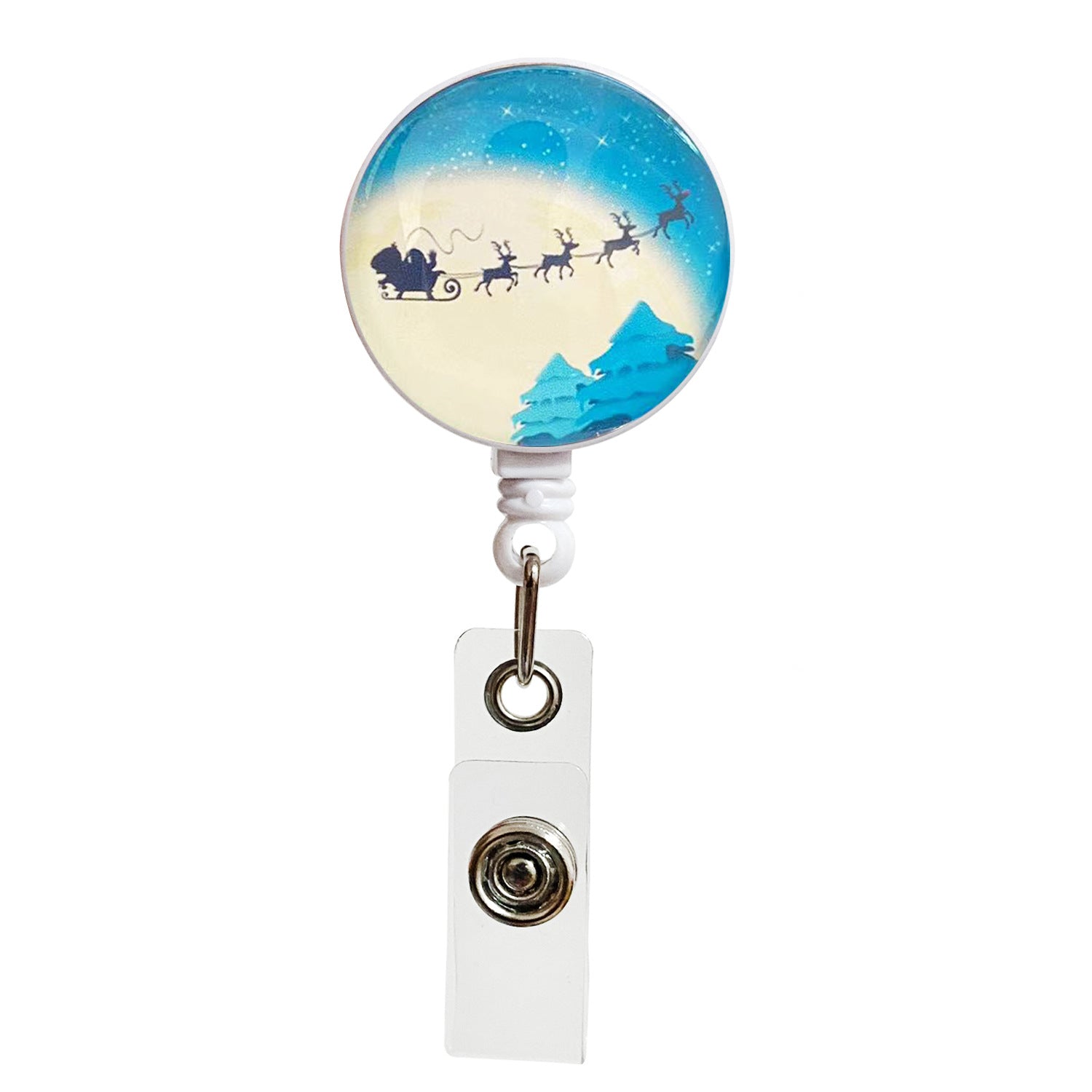 Wholesale Crystal Glass Christmas Stockings Telescopic Keychain